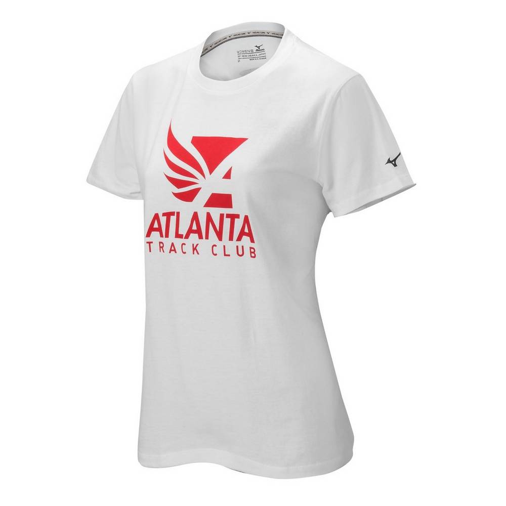 Mizuno Women's Atlanta Track Club Sport Running T-Shirts White (450024-SHR)